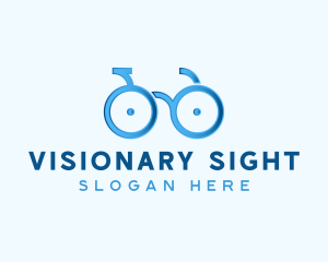 Bike Cycling Eyeglasses logo design