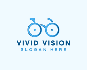 Bike Cycling Eyeglasses logo design