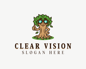 Nature Tree Eyeglasses logo design