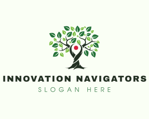 Tree Locator GPS logo design