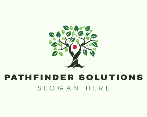 Tree Locator GPS logo design