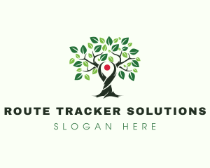 Tree Locator GPS logo design