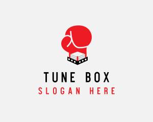 Boxing Gloves Ring  logo design