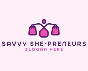 Women Fashion Shopping  logo design