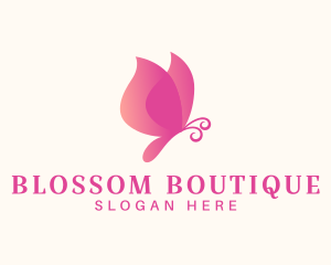 Feminine Butterfly Insect logo design