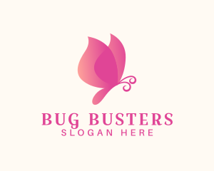 Feminine Butterfly Insect logo design