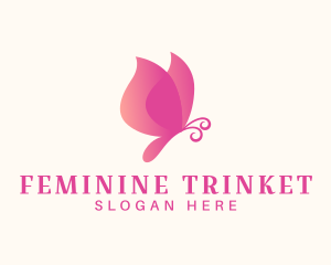 Feminine Butterfly Insect logo design