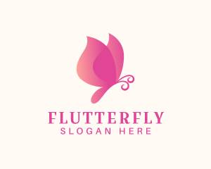 Feminine Butterfly Insect logo