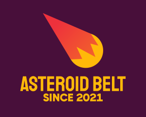 Orange Meteor Comet  logo design