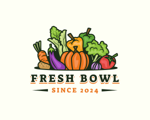 Fresh Vegetables Market logo design