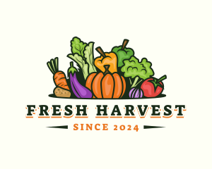 Fresh Vegetables Market logo design