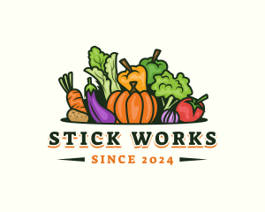 Fresh Vegetables Market logo design