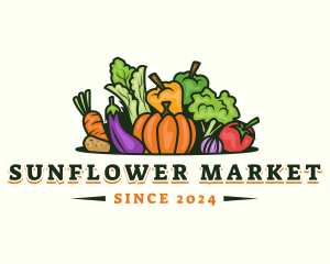 Fresh Vegetables Market logo design