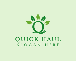 Snail Letter Q logo design