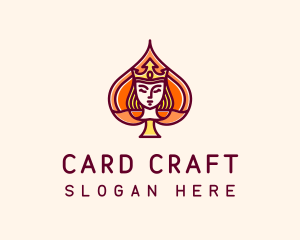 Spade Queen Royal Casino logo design