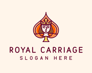 Spade Queen Royal Casino logo design