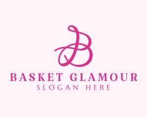 Feminine Pink Letter B  logo design