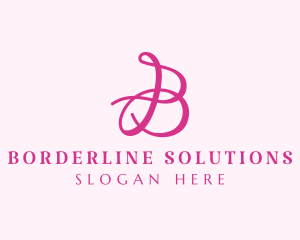 Feminine Pink Letter B  logo design