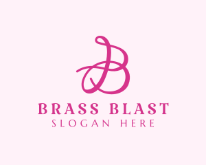 Feminine Pink Letter B  logo design