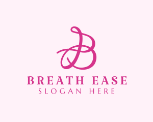 Feminine Pink Letter B  logo design