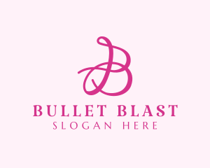 Feminine Pink Letter B  logo design