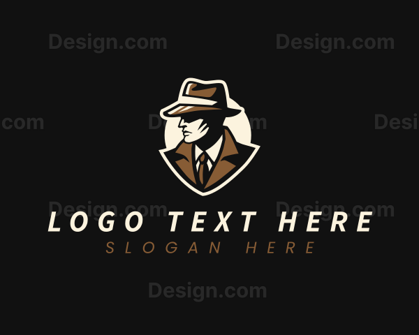 Mysterious Detective Investigator Logo