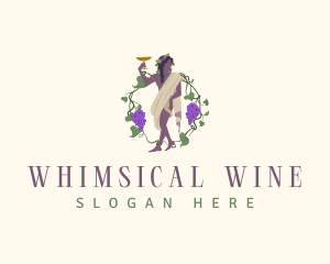 Greek God Wine logo design