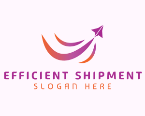 Paper Airplane Freight logo design