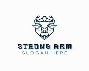 Wings Strong Man logo design