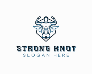 Wings Strong Man logo design