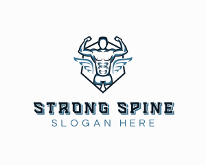 Wings Strong Man logo design