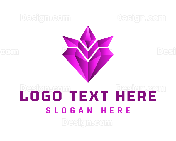 Purple Diamond Crown Logo