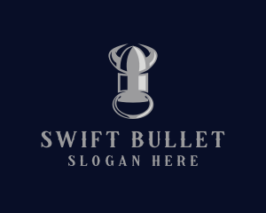 Bullet Bull Horns logo design