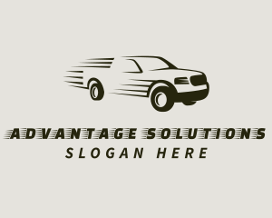 Fast Pickup Truck Transport Logo