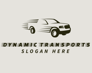 Fast Pickup Truck Transport logo design