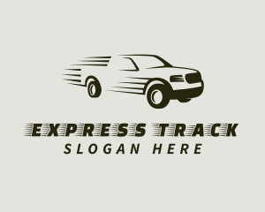 Fast Pickup Truck Transport logo design