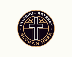 Religious Worship Cross logo design