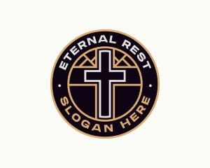 Religious Worship Cross logo design