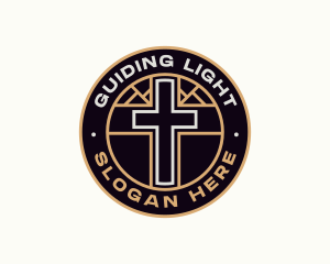 Religious Worship Cross logo design