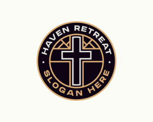 Religious Worship Cross logo design