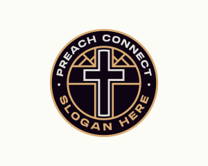 Religious Worship Cross logo design