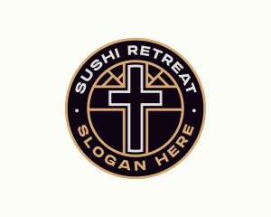 Religious Worship Cross logo design