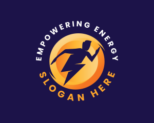 Human Lightning Energy logo design