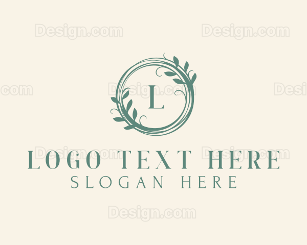 Botanical Skincare Wreath Logo