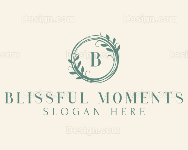 Botanical Skincare Wreath Logo