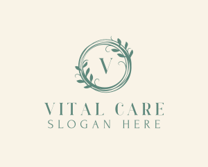 Botanical Skincare Wreath Logo