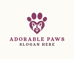 Dog Paw Love logo design