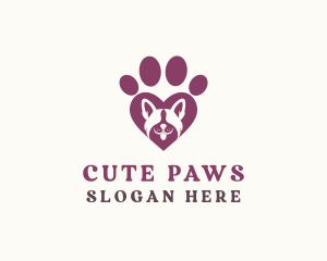 Dog Paw Love logo design