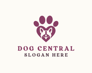 Dog Paw Love logo design