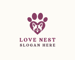 Dog Paw Love logo design